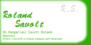 roland savolt business card